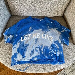 Let Me Live Tie Dye Cropped T-Shirt